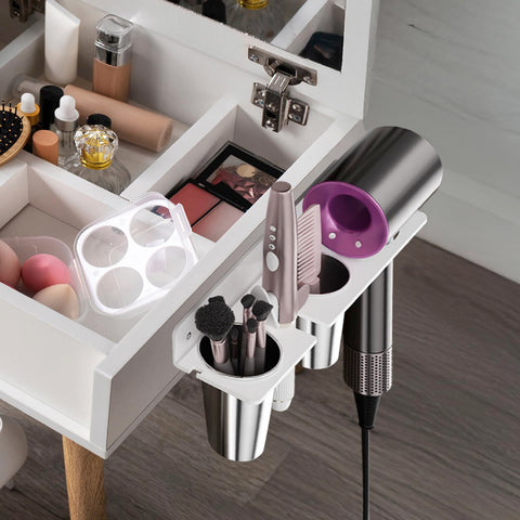 HIIMIEI acrylic body with stainless cups close-up highlights durable storage.