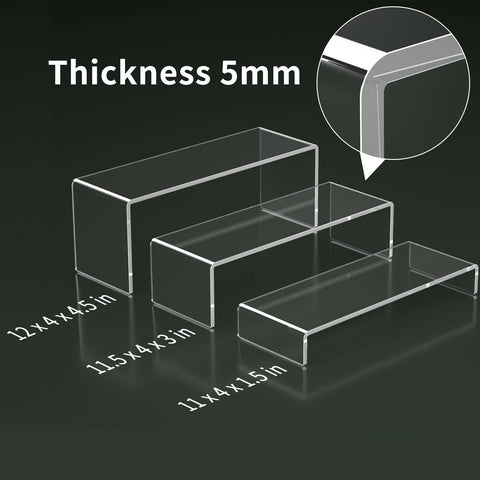 HIIMIEI acrylic riser large collection display supports collectibles securely.