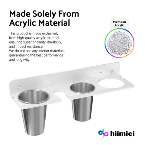 HIIMIEI hot tool holder with two cups stores irons securely and neatly.