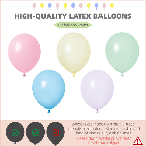 Hiins balloon column backdrop multicolor adds a vibrant, photo-ready background.