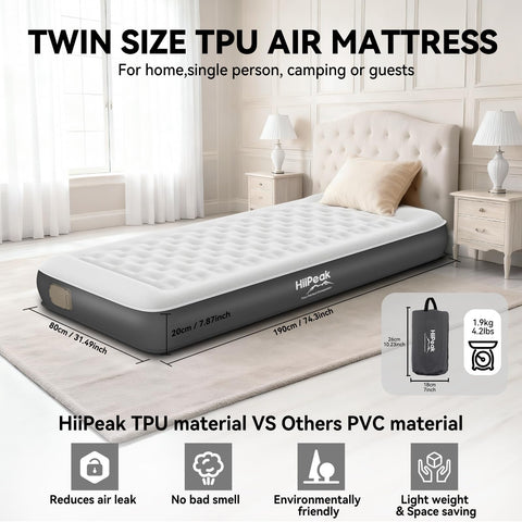 Compact packaging makes storage and travel effortless for the HiiPeak mattress.