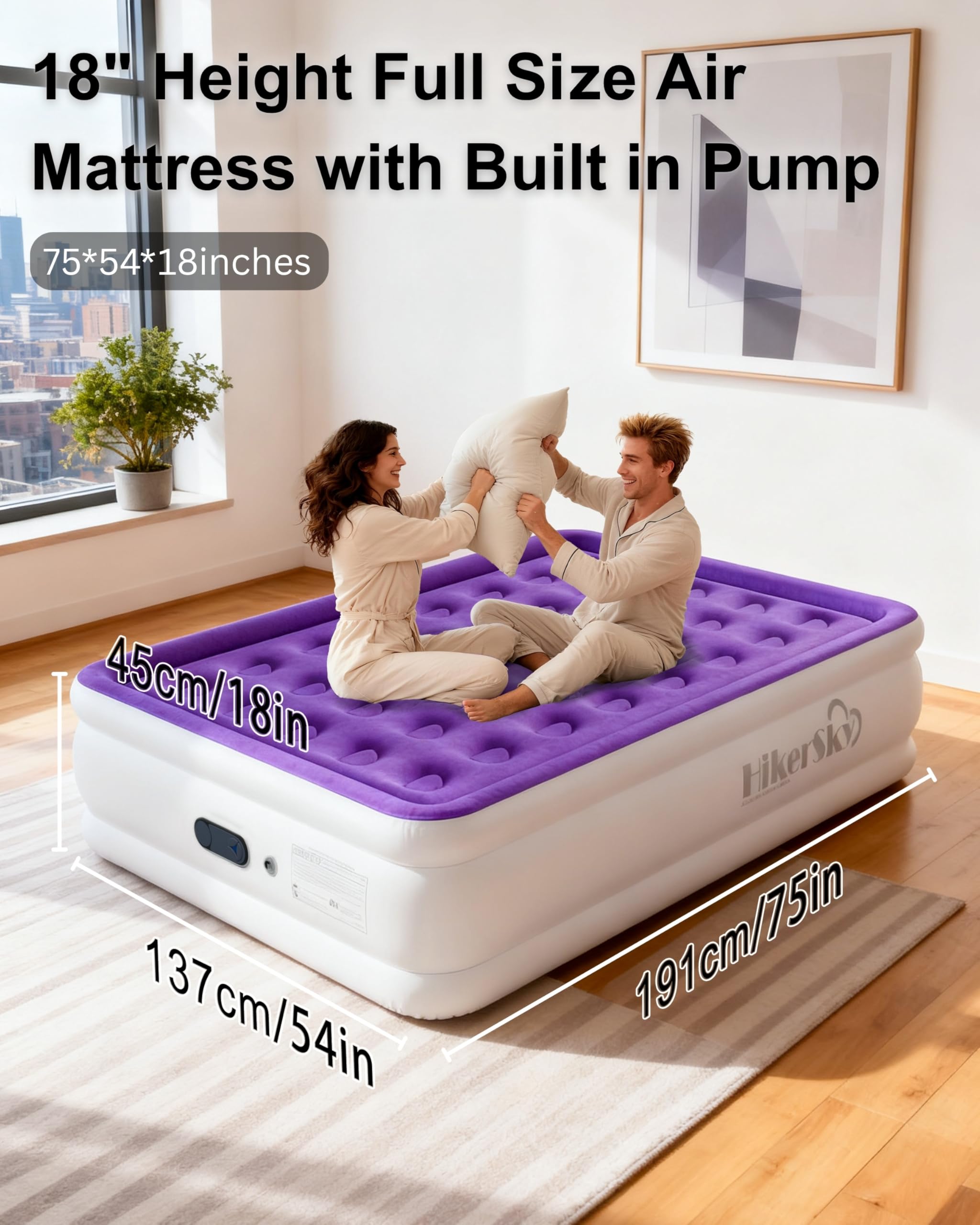 HikerSKY built in pump inflation panel enables fast setup