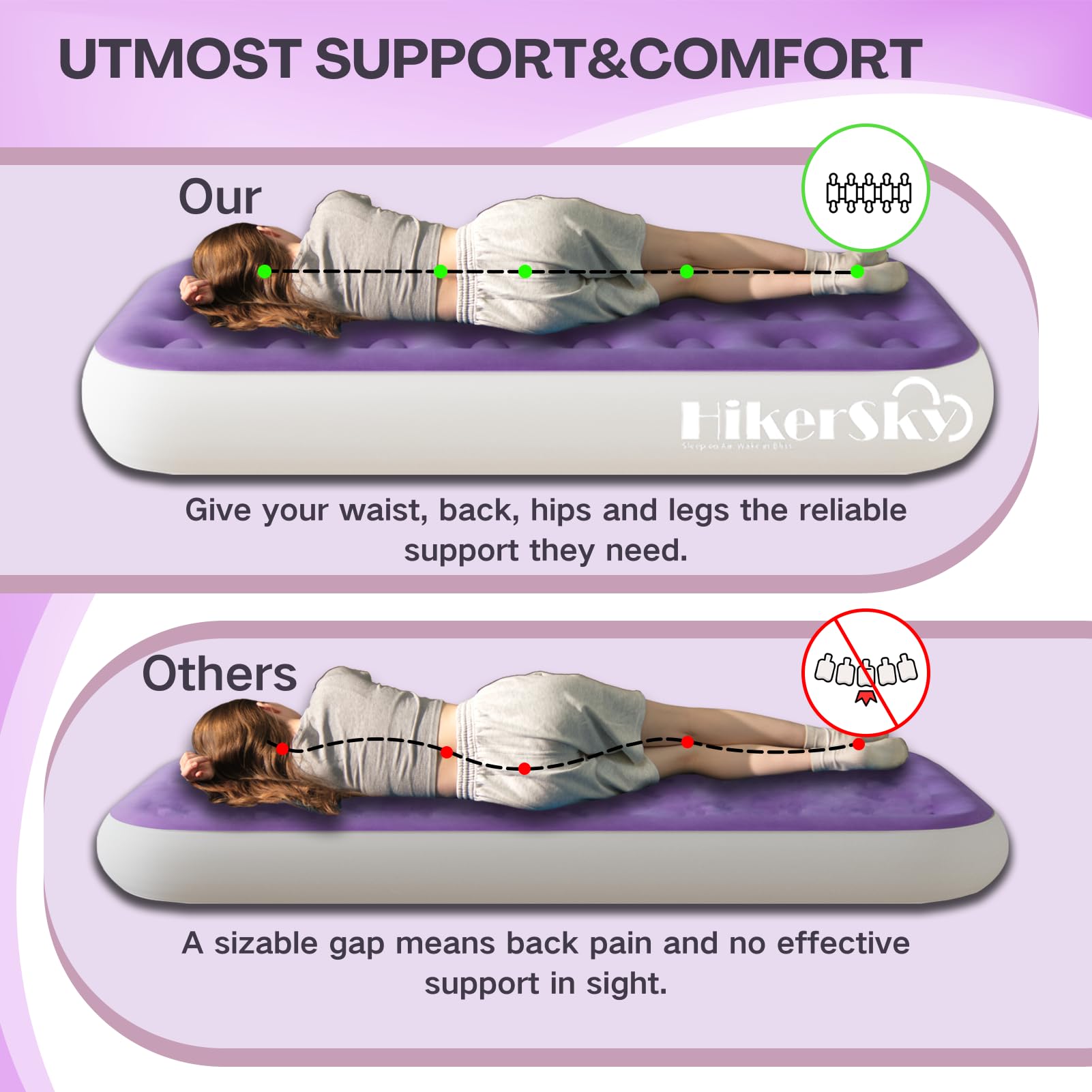 HikerSKY purple surface offers soft touch and visual appeal.