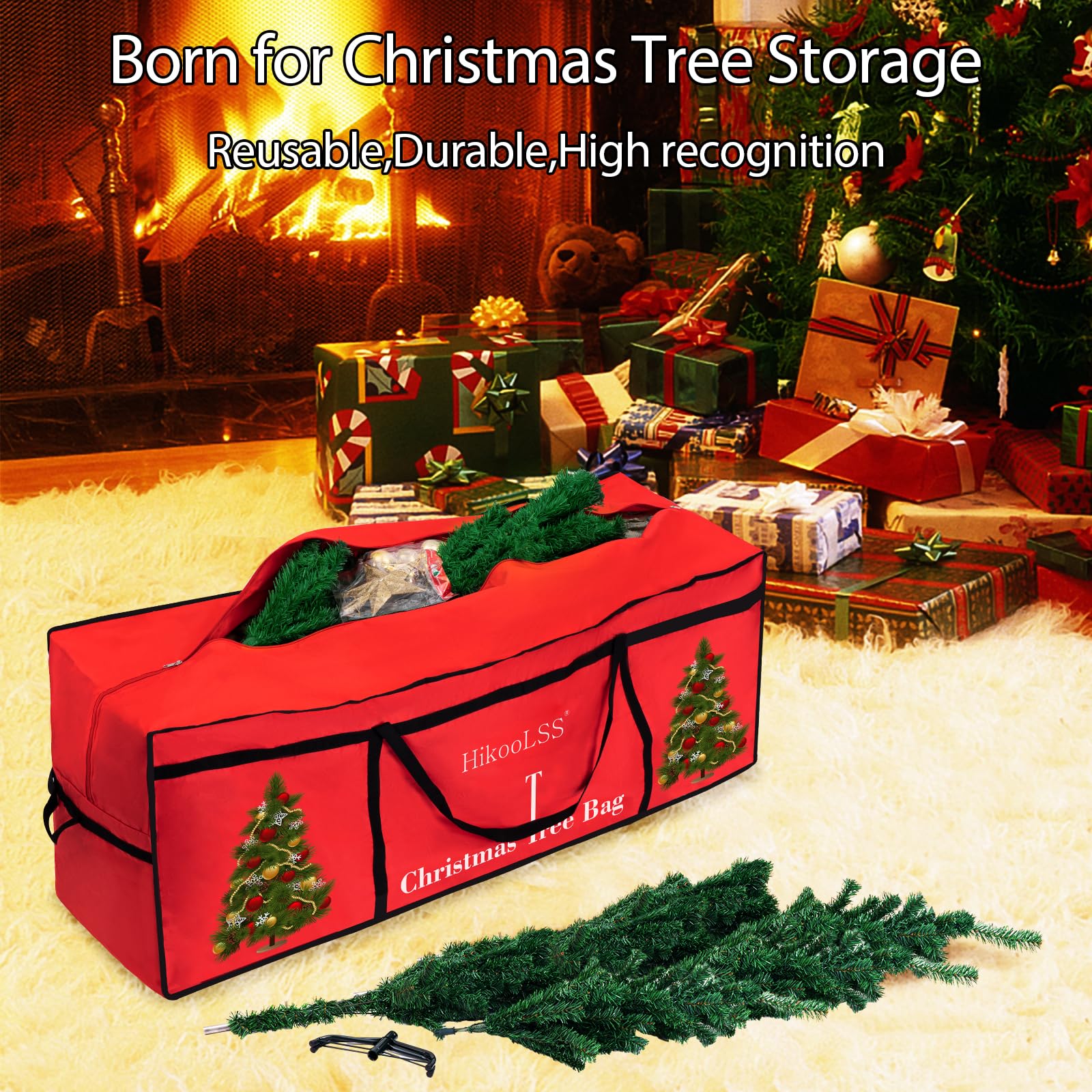 HikooLSS ornament pockets keep baubles organized during storage