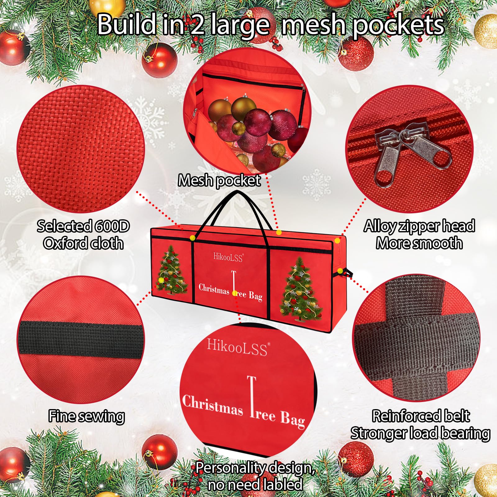 HikooLSS 600D Oxford fabric shields against moisture and UV damage