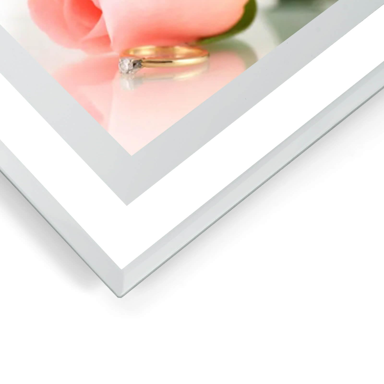HIKWADERY 8x10 silver frame back view ready for photo insertion