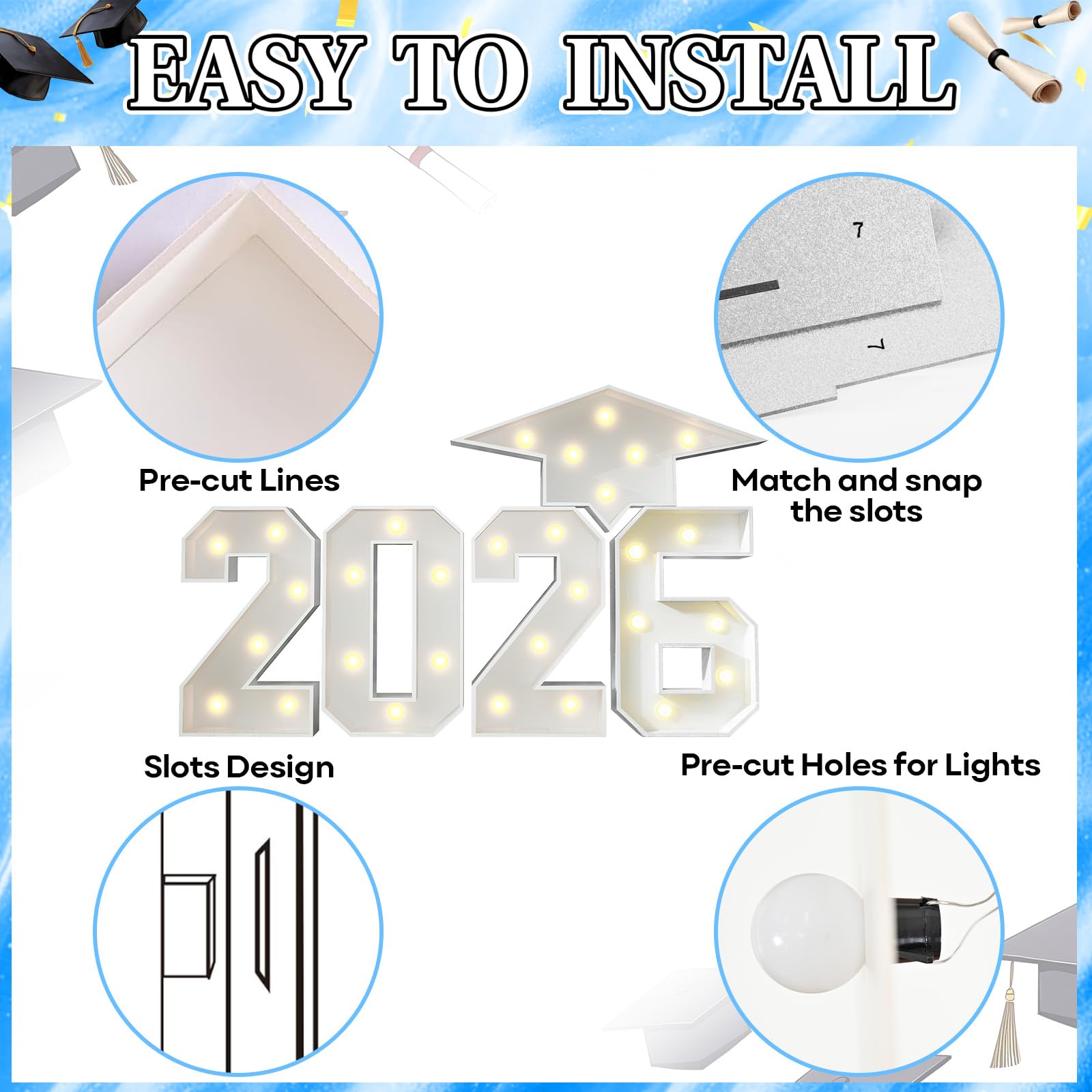 HILAVO foam board assembly simplifies setup for quick decor.