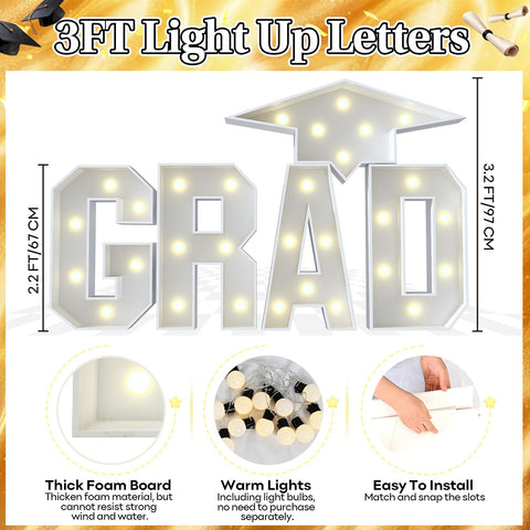 HILAVO Grad cap with lights adds a focal point to indoor ceremonies.