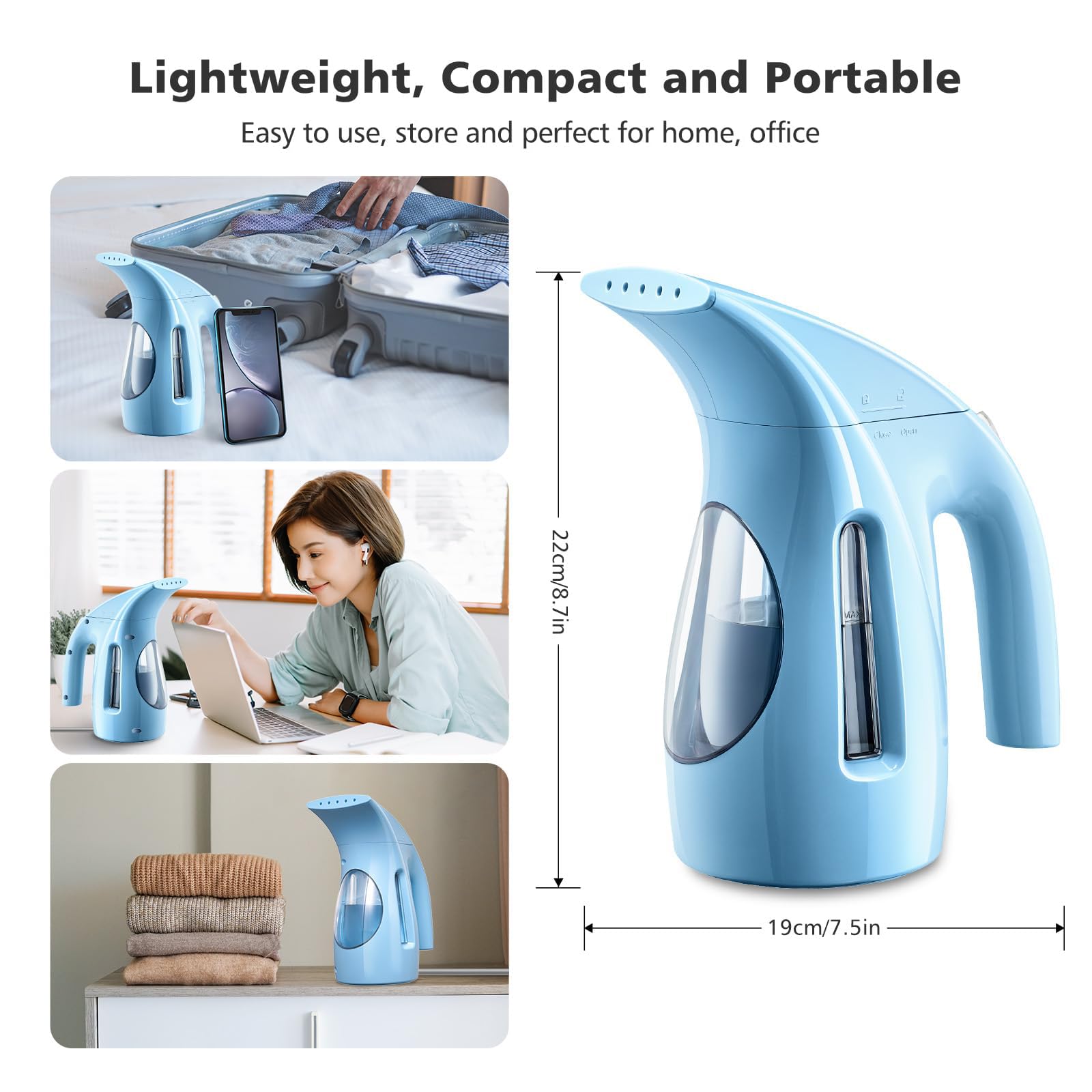 HiLIFE steamer 110-120V compatibility for US, Canada, and Japan outlets.