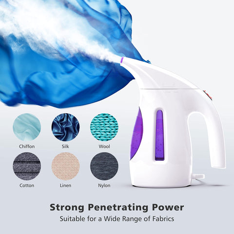 HiLIFE steamer 240ml tank supports up to 15 minutes of continuous steam