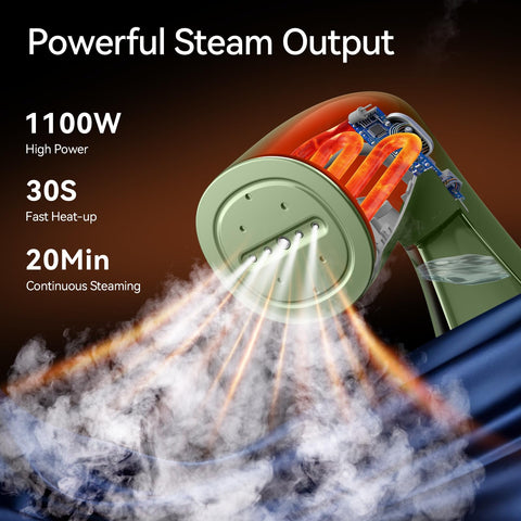 HiLIFE steamer 240ml water tank enables up to 15 minutes of continuous steam.