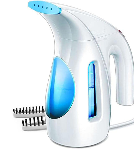 HiLIFE steamer compact body, travel-friendly for quick wrinkle relief.