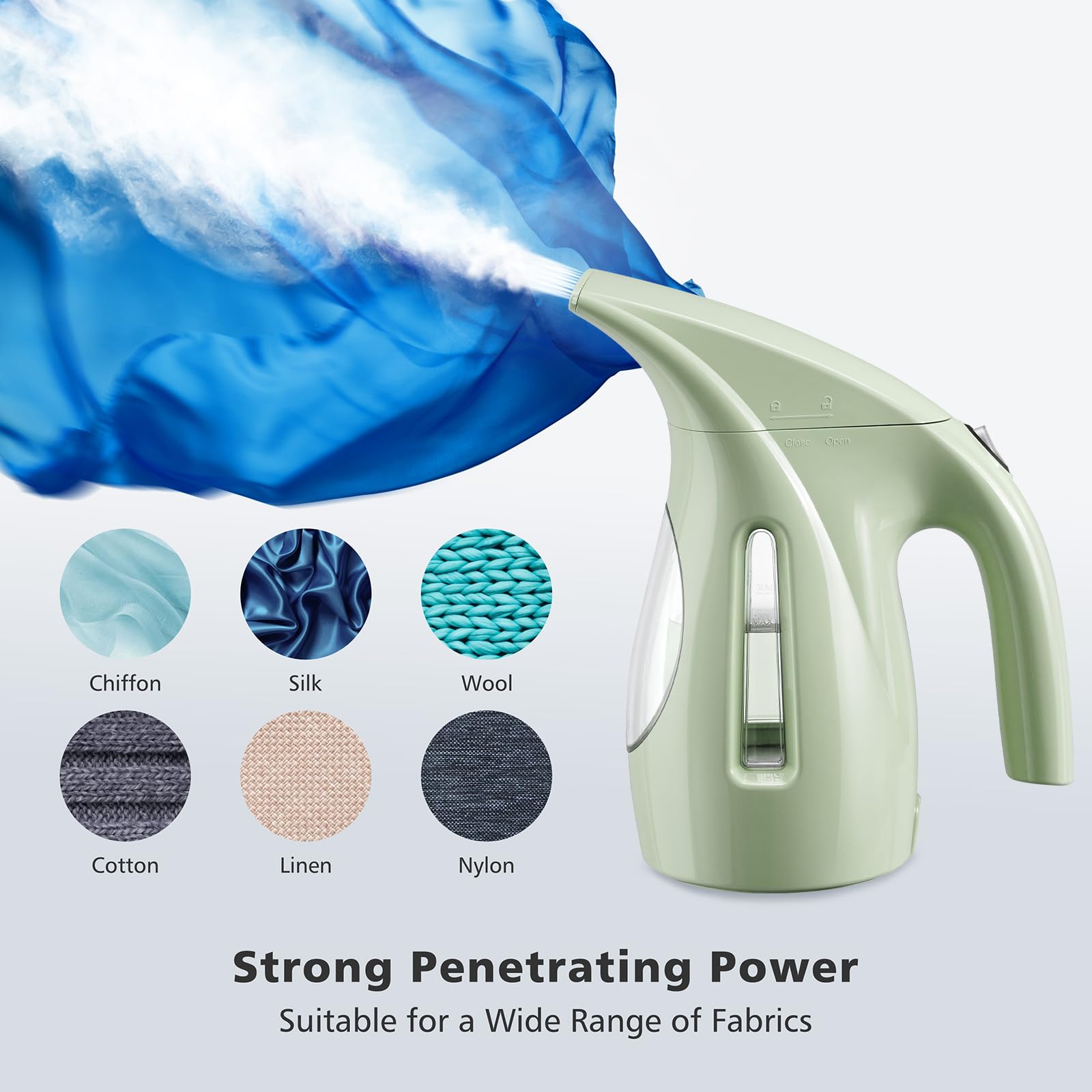 HiLIFE steamer travel-friendly design enables freshening clothes between trips.