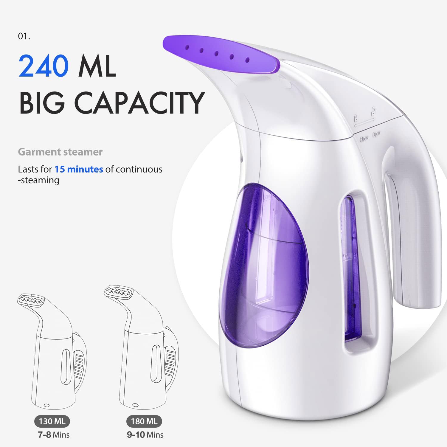 HiLIFE steamer travel-friendly lightweight design is ideal during hotel stays or commutes