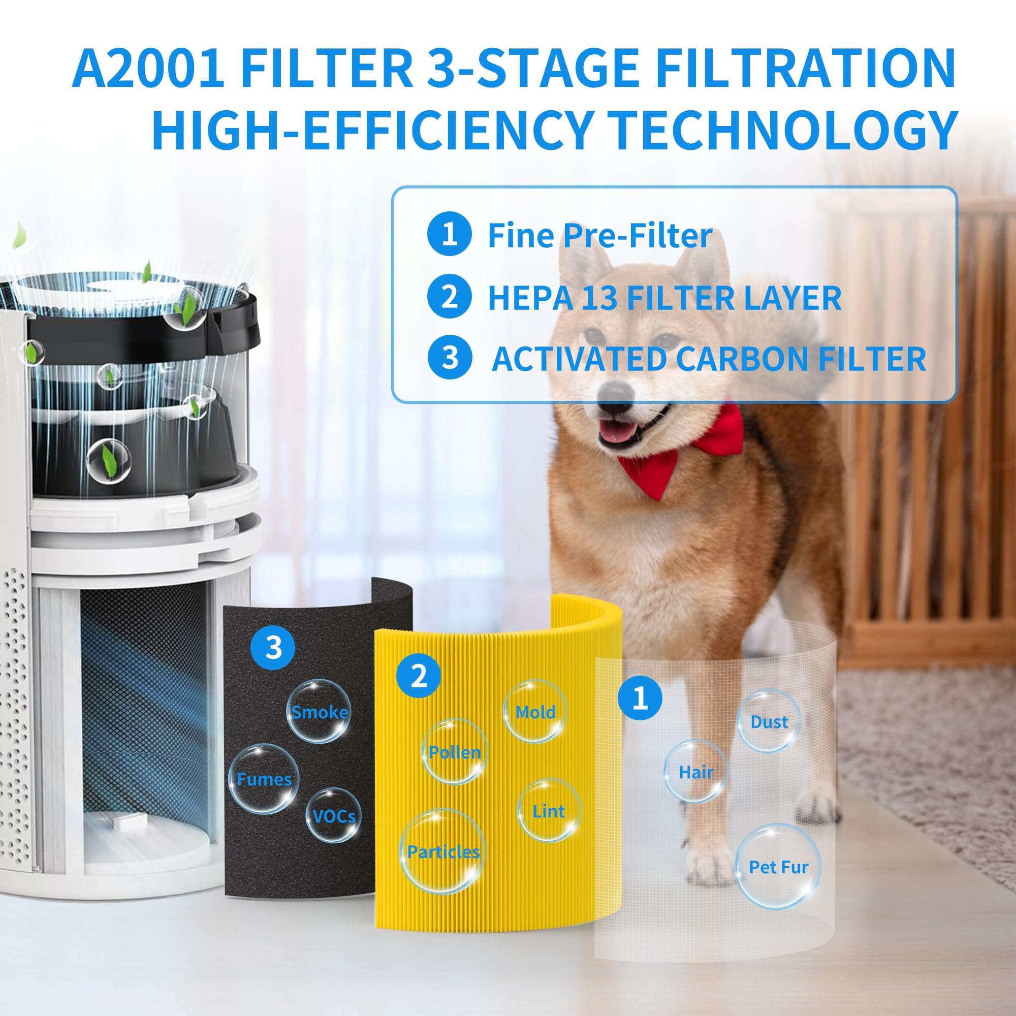 HillClean A2001 filter assembly 3-in-1 filtration explained