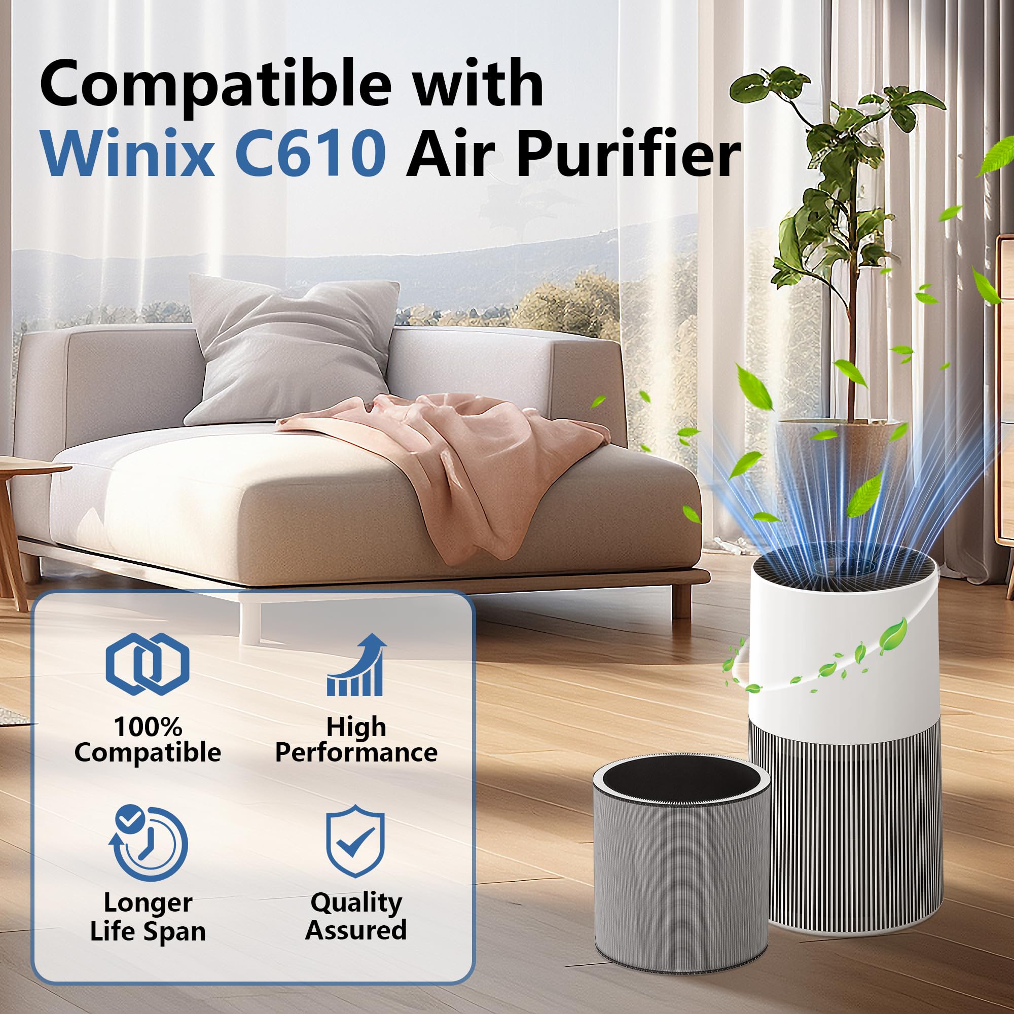 HillClean C610 filter Z closeup shows multi-layer design for efficient filtration.