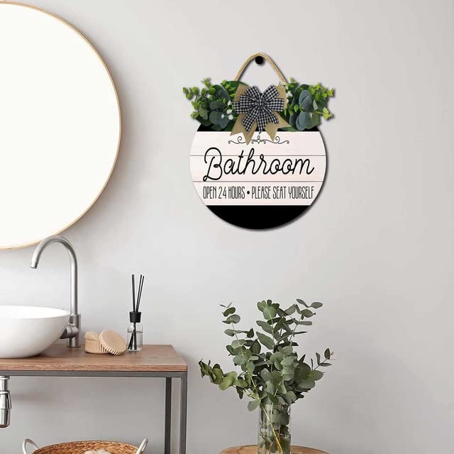 Hilonret rustic round wooden wreath decor adds interior charm