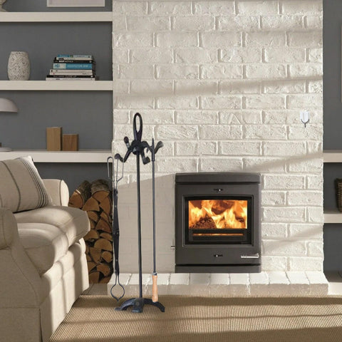 Himaly durable wrought iron construction stands up to heavy logs.