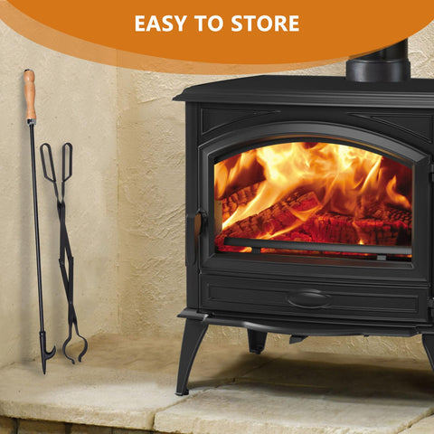 Himaly foldable fire pit tools for compact storage after use.