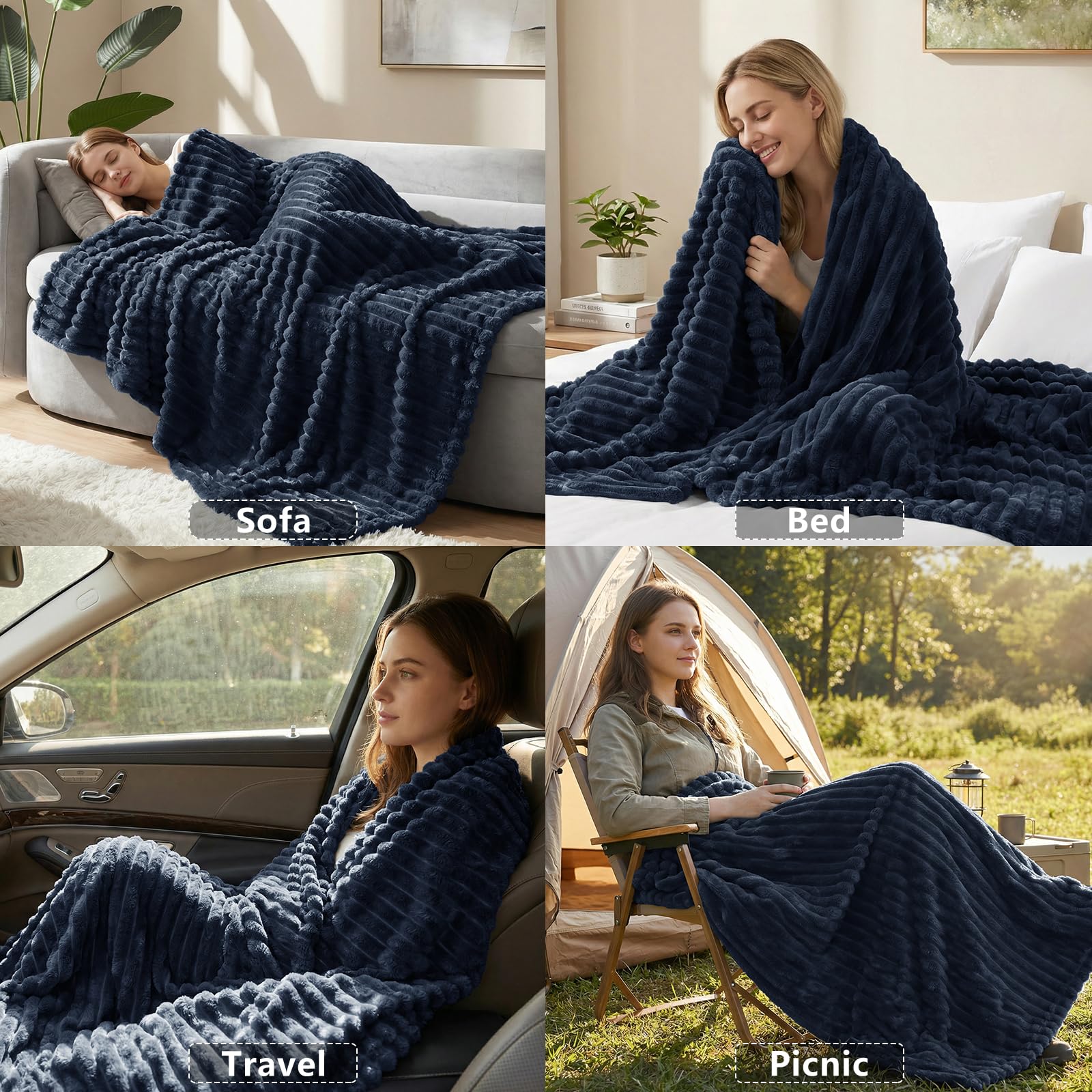 HIMEET blanket rolled for storage highlights compact, easy‑care design