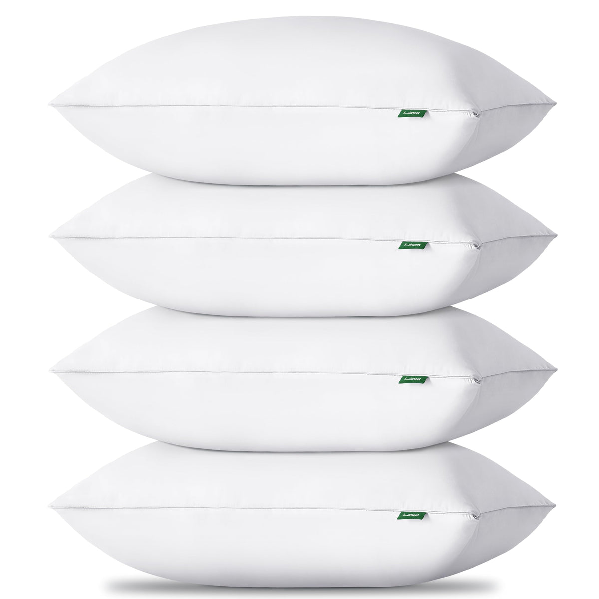 HIMEET queen pillows four-pack showcase luxurious softness for nightly comfort.