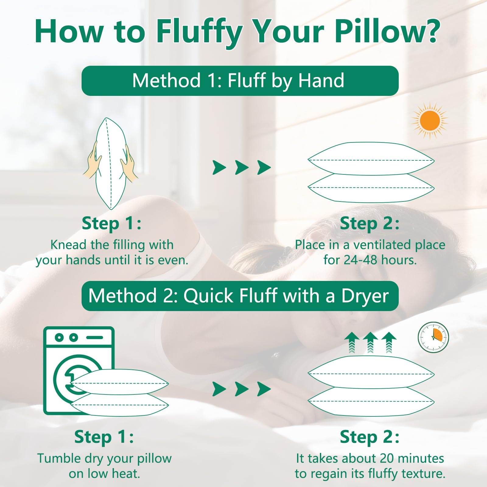 OEKO-TEX certified tag on HIMEET pillows signals safe materials.