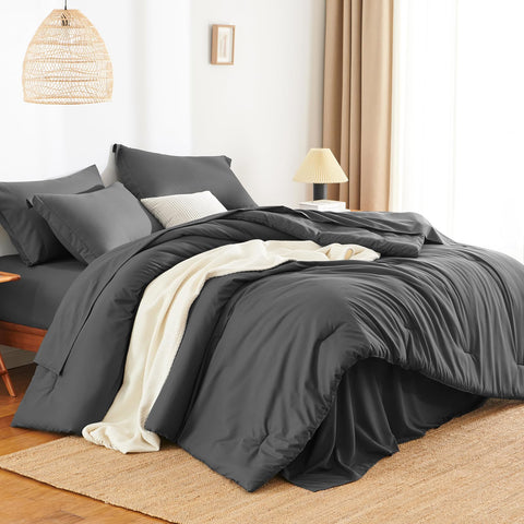 HIMEET Queen flat sheet shown for a smooth, durable bed fit