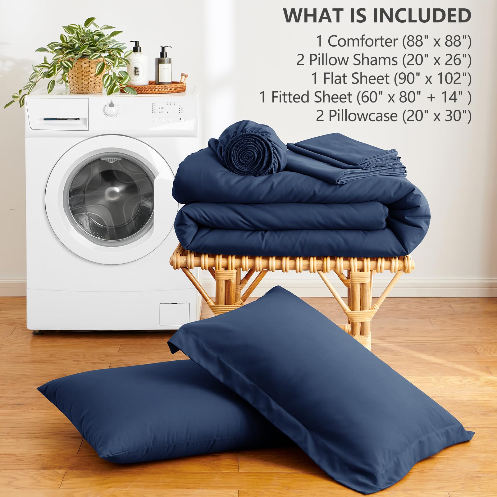HIMEET fitted sheet 60x80+14 provides secure mattress fit.