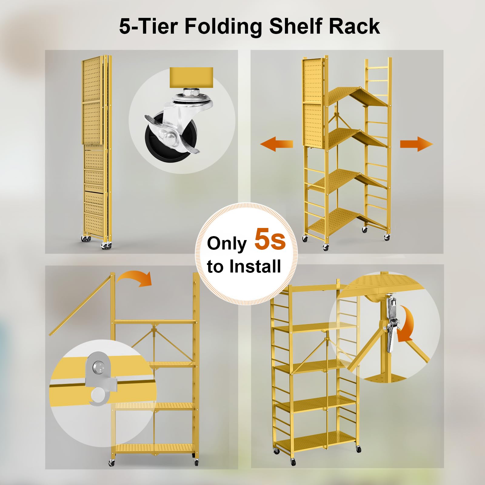 Himix kitchen and garage shelves save space and simplify clutter
