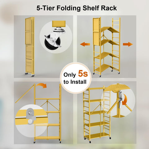 Himix kitchen and garage shelves save space and simplify clutter