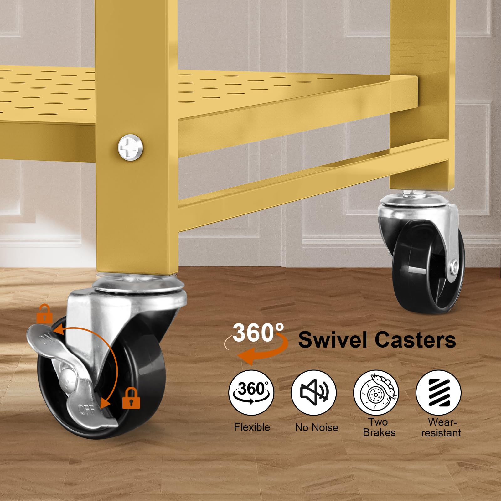 Himix standing shelving unit is easy to move between rooms