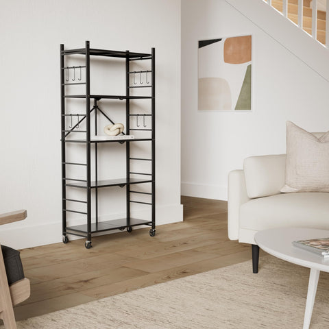 Himix 20-hooks add hanging storage and quick access for tools and supplies.