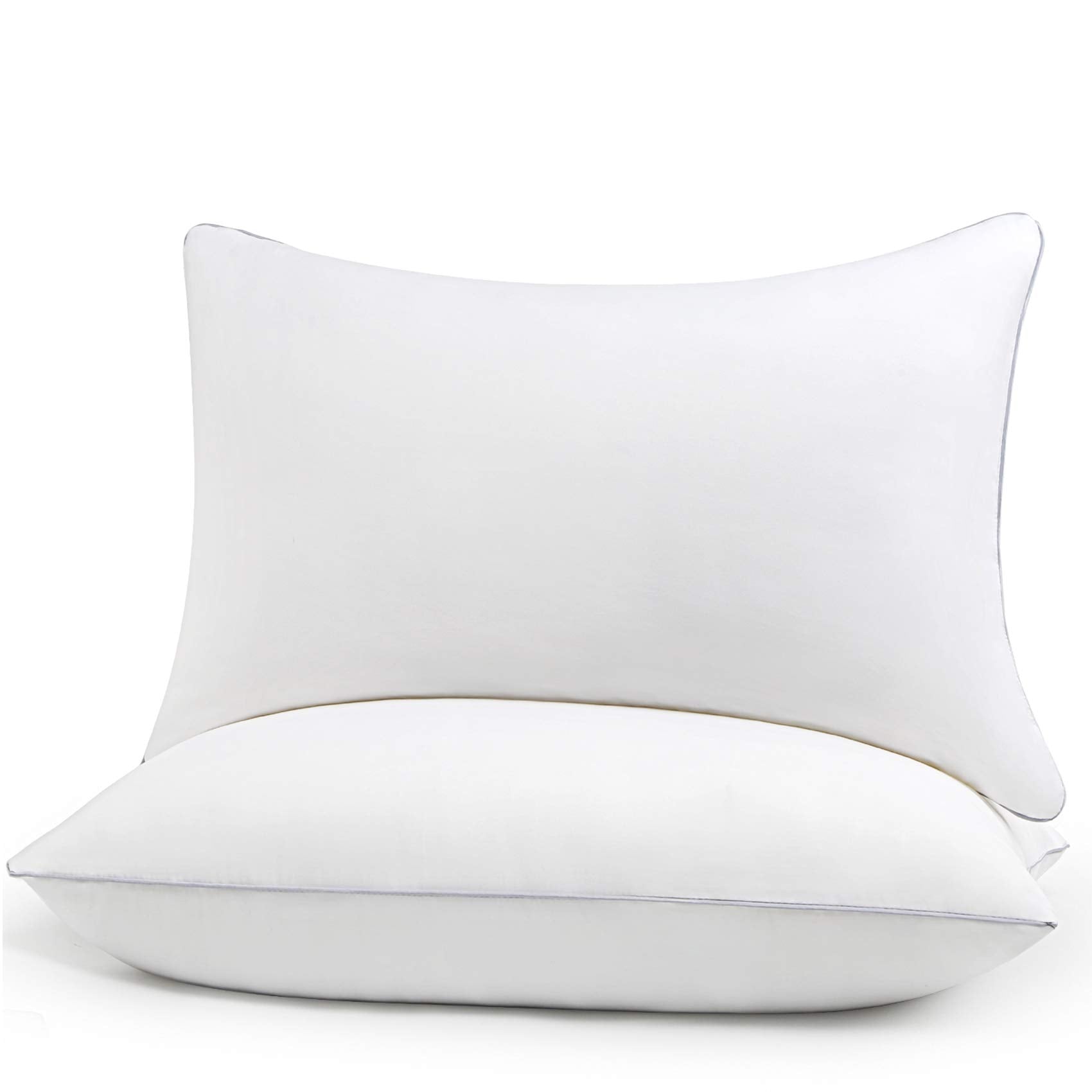 HIMOON bed pillow cover closeup shows soft microfiber for luxurious comfort