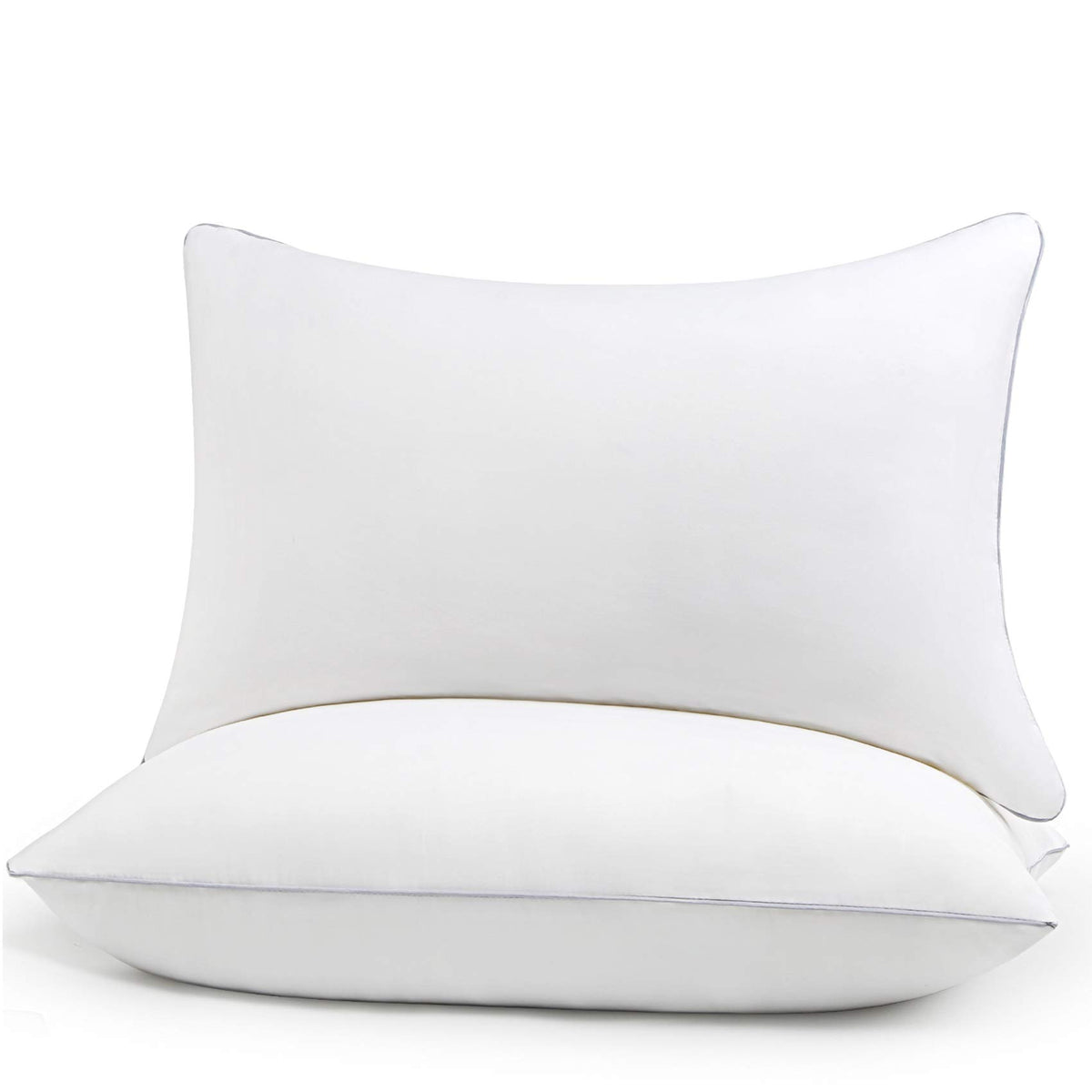 HIMOON bed pillow cover closeup shows soft microfiber for luxurious comfort