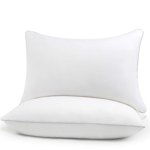 HIMOON bed pillow cover closeup shows soft microfiber for luxurious comfort