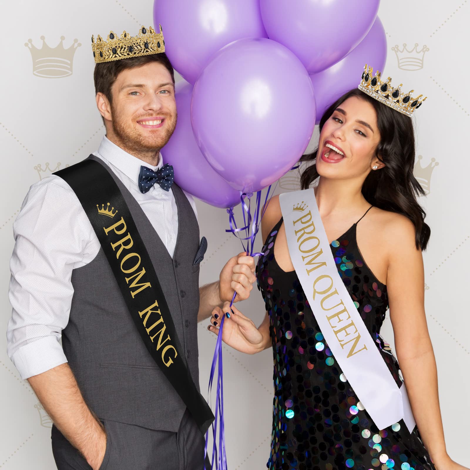 Hinly crystal tiara detail enhances crown sparkle and stage presence.