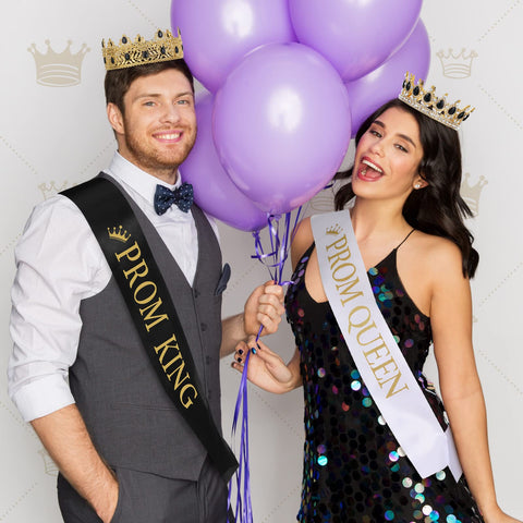 Hinly crystal tiara detail enhances crown sparkle and stage presence.