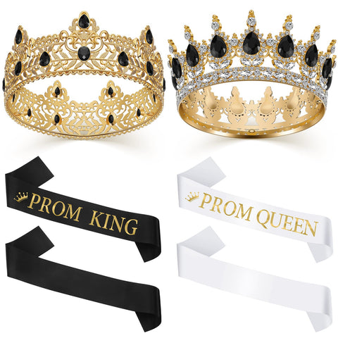Hinly prom king crown with crystal stones for a regal party look.