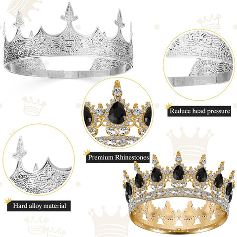 Hinly prom prince crown for a royal accessory