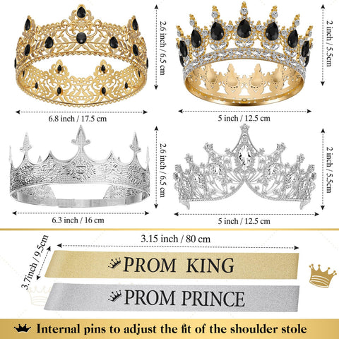 Hinly prom queen crown with rhinestones for elegant celebration