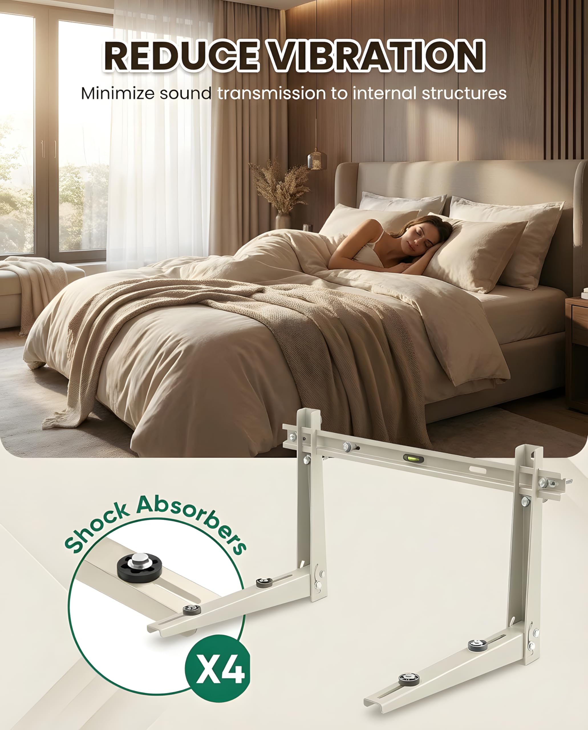HIODIYI 400 lb load-capacity bracket delivers sturdy support for midsize minisplit units