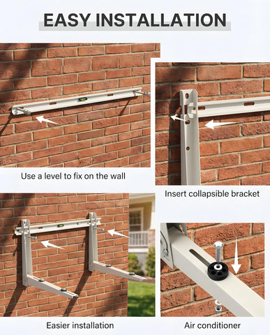 HIODIYI elevated outdoor condenser keeps the unit off the ground for protection