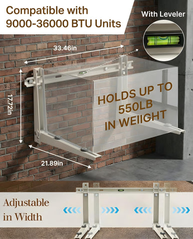 HIODIYI galvanized steel mini-split bracket for outdoor use resists rust