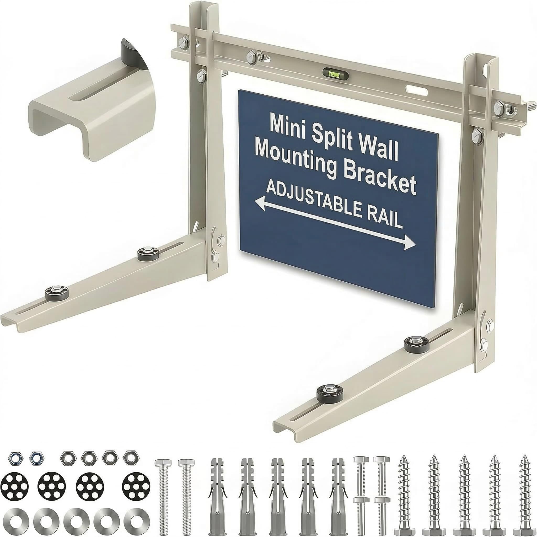 HIODIYI heavy-duty mini-split wall-mount bracket supports 400 lb for stable outdoor mounting