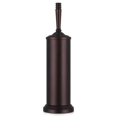 Hioflyme bronze toilet brush with holder set for easy bathroom maintenance.
