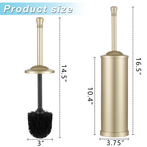 Hioflyme gold toilet brush bristles tackle stains and mineral buildup.