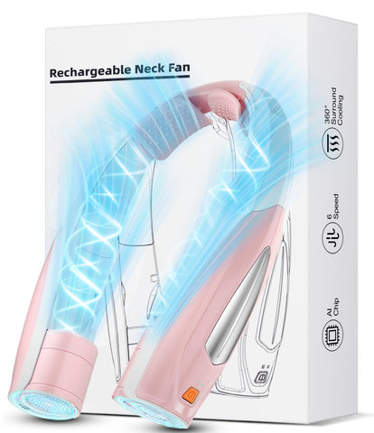 Hionly AI Neck Fan design with 360-degree airflow for all-day cooling