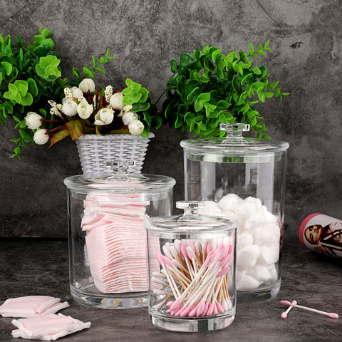 Hipiwe 30-ounce clear jar with lid for easy access and storage.