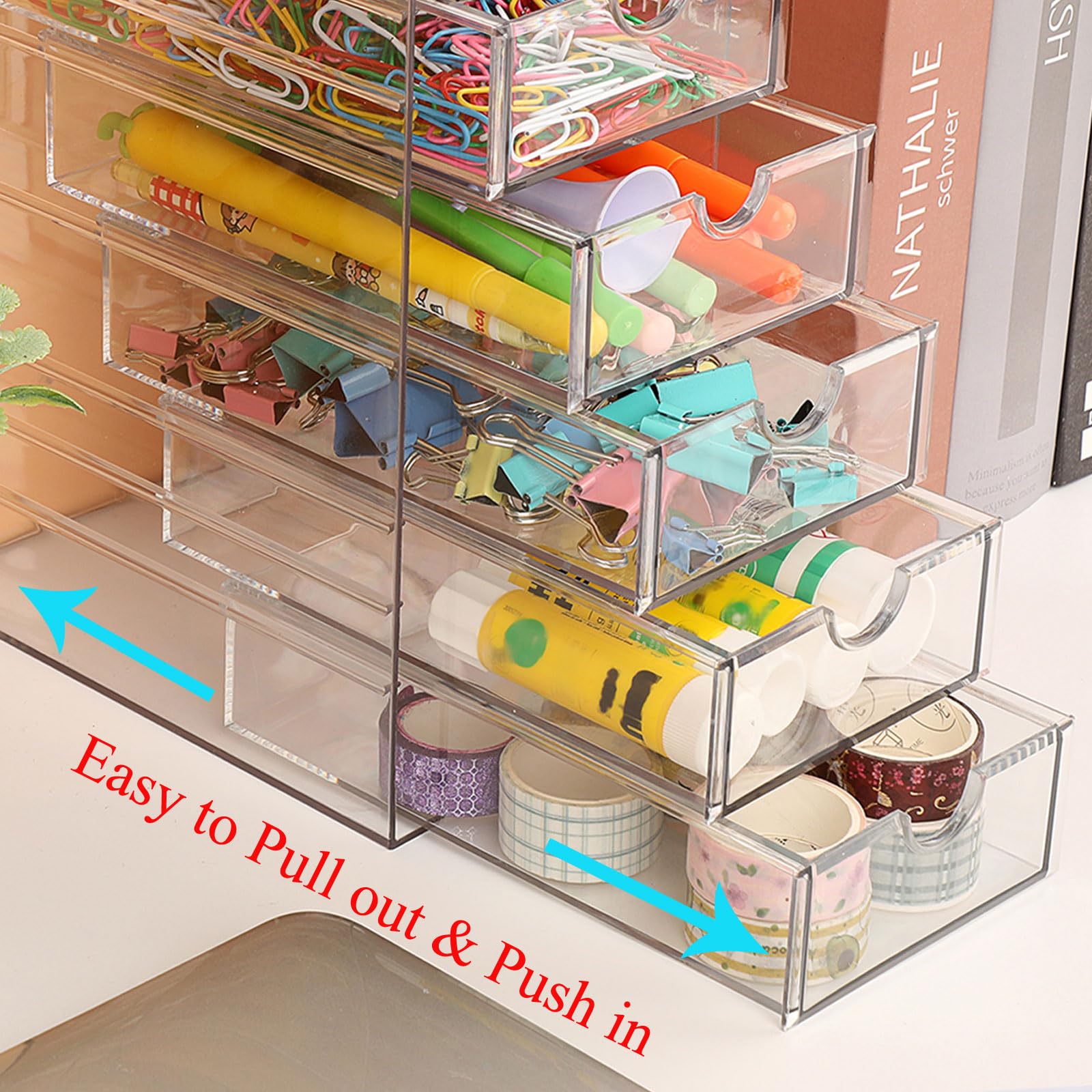 Hipiwe space-saving vertical storage minimizes surface footprint for neat desks.