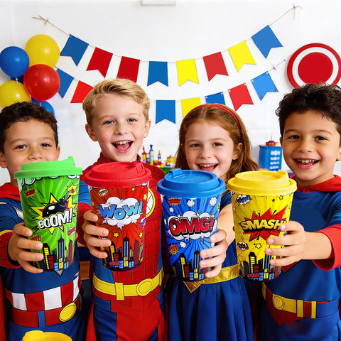Hipoxa 16oz reusable cups ideal for juice, punch, or water on party days.